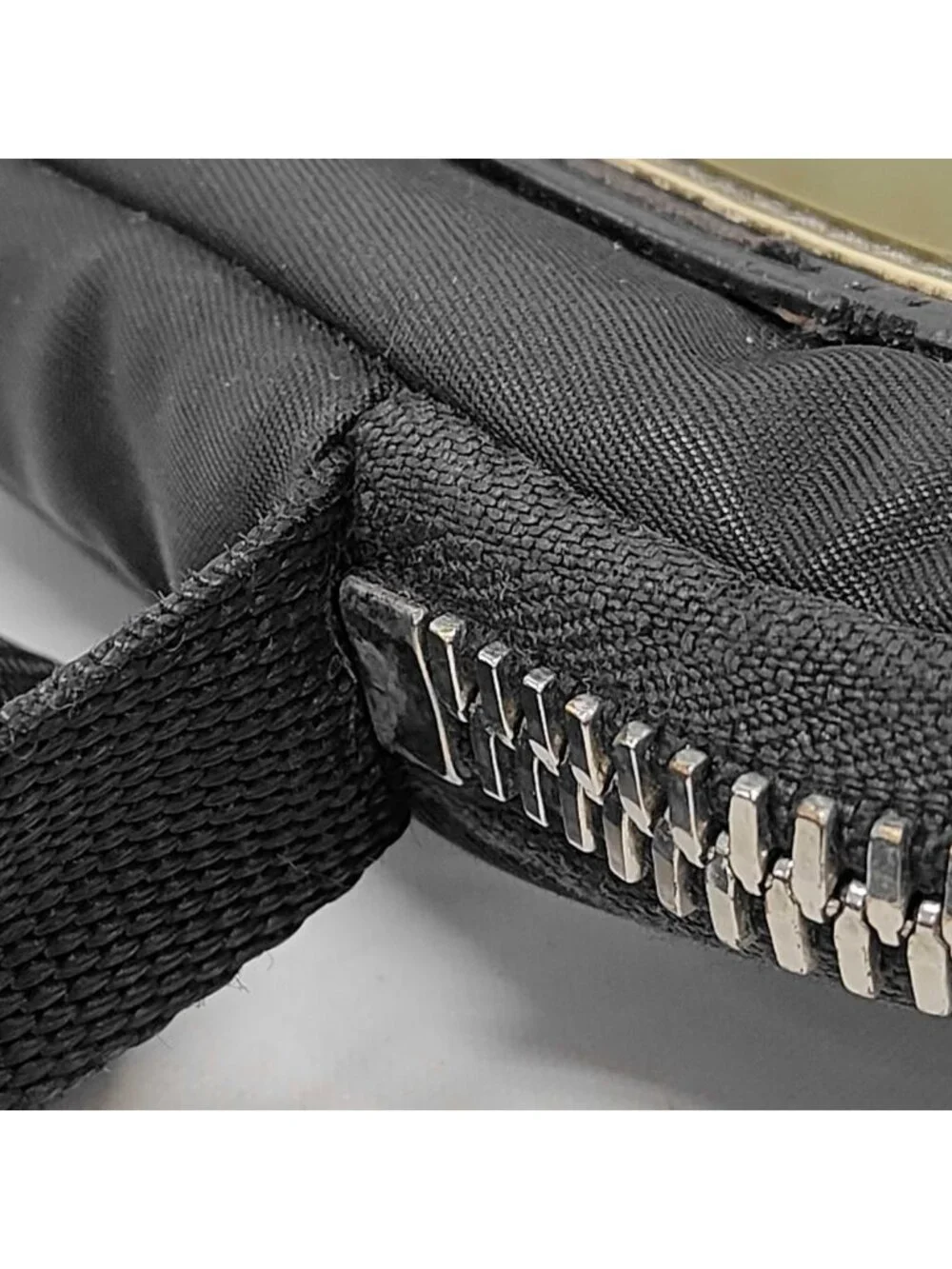 Prada Rubber Logo Shoulder Bag Nylon Messenger